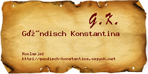 Gündisch Konstantina névjegykártya